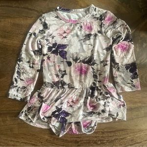 Posh Peanut floral twirly leotard